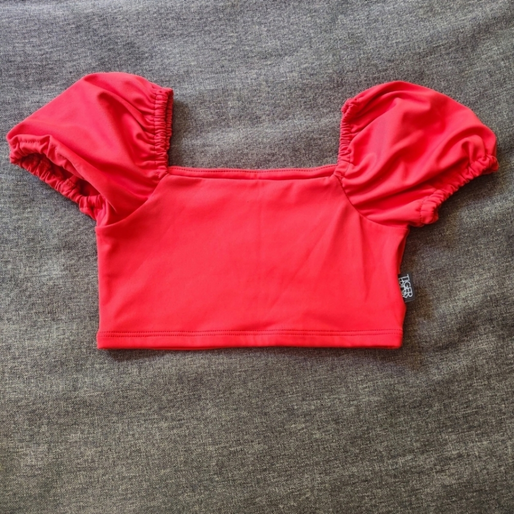 Tiger Friday TIGER FRIDAY Ever After cherry red crop top